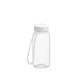 Trinkflasche Refresh klar-transparent inkl. Strap 0,4 l - transparent/weiß